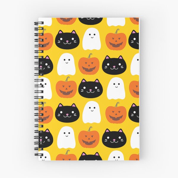 Item preview, Cat Face and Pumpkin and Ghost Pattern designed and sold by catladyjoy.