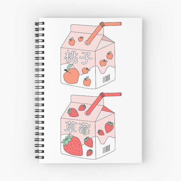 Item preview, Aesthetic Peach Strawberry Milk Chinese Writing Vertical designed and sold by eva8designs.