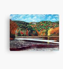 'OVERLOOKING BASS LAKE (CONE MANOR)' Canvas Print