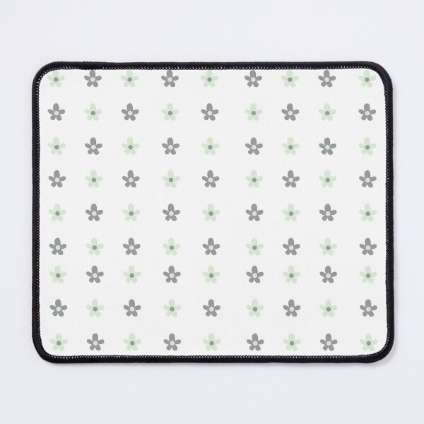 Item preview, mint and grey flowers pattern designed and sold by Angela Sbandelli.
