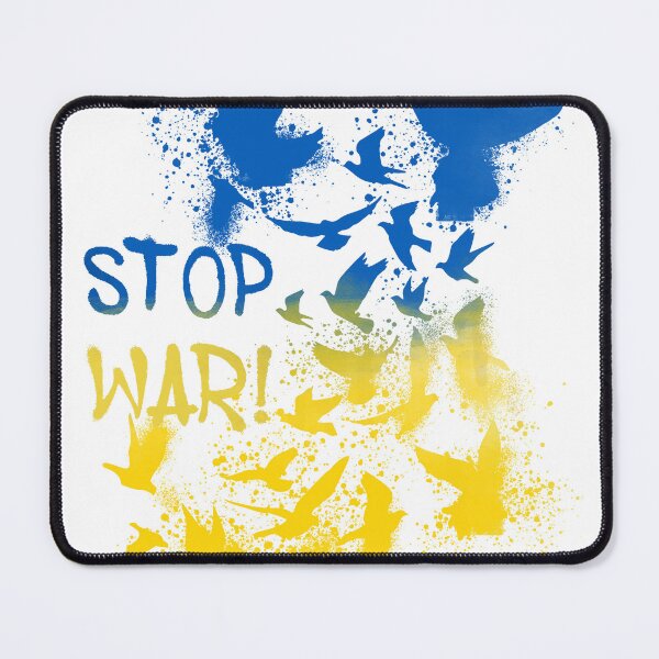 Item preview, stop war, ukraine, war, russia, ukraine war, pigeons, peace, birds, graffiti, painting, flag designed and sold by theherbst131313.