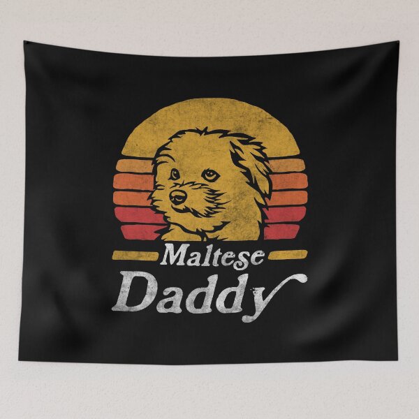 Item preview, Retro Vintage Maltese Daddy designed and sold by More Cute Dogs.