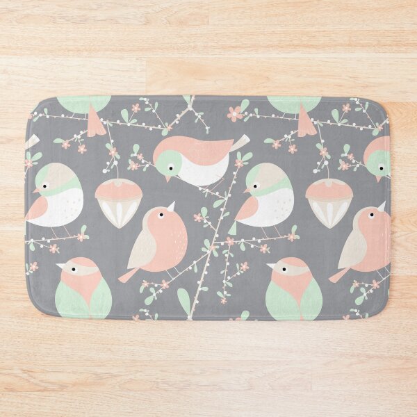 Item preview, Chubby birds on branch repeat  pattern designed and sold by Angela Sbandelli.