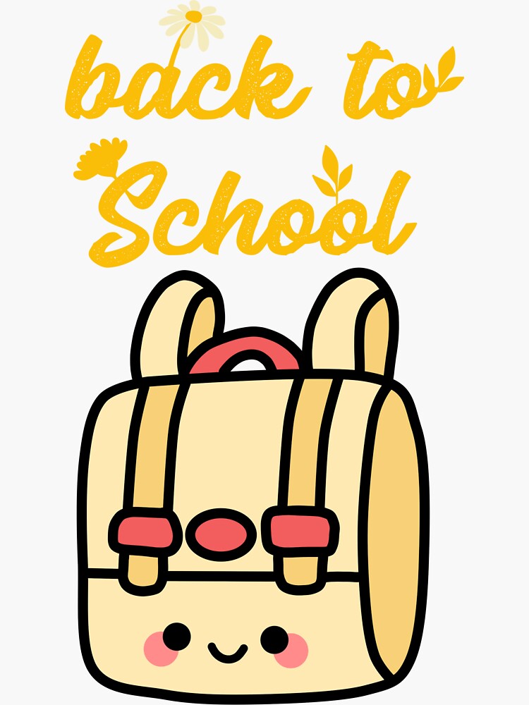 "Back to school graphic funny bag" Sticker for Sale by SweetKidsDesign