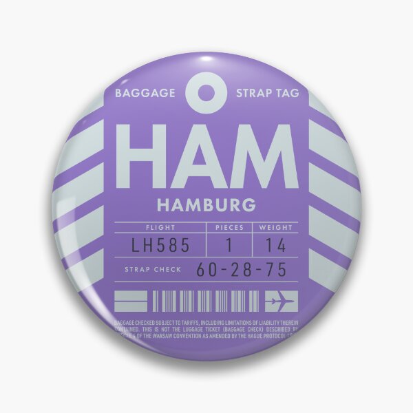 Item preview, Luggage Tag D - HAM Hamburg Germany designed and sold by VoodooCircus.
