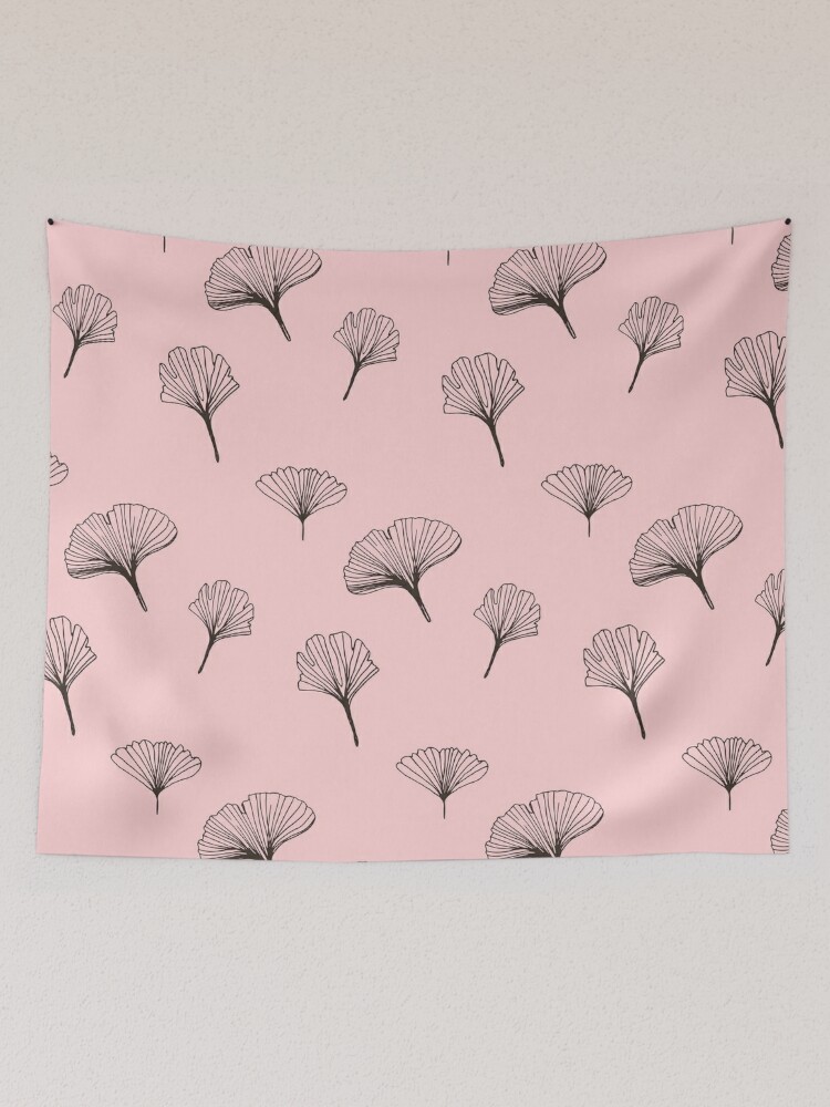 Ginkgo Biloba Leaves Sketch Pattern