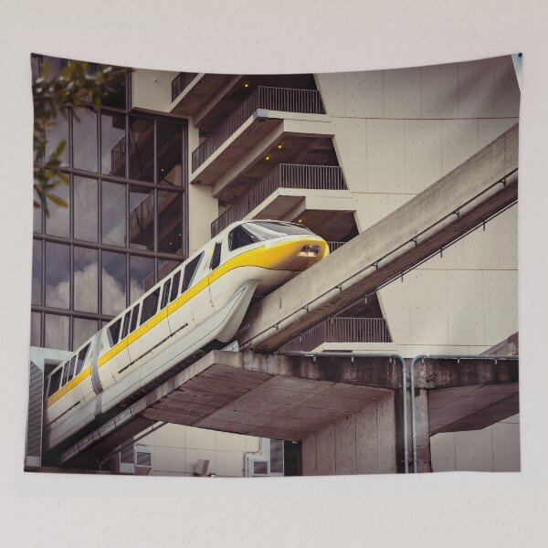 Item preview, Yellow Monorail Exiting Building designed and sold by Enzwell.