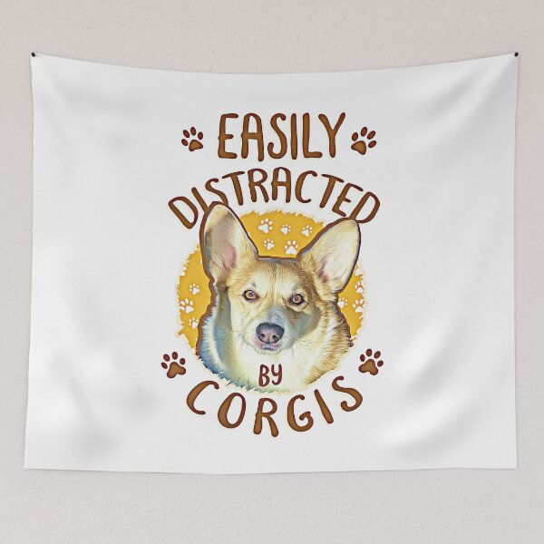 Item preview, Easily Distracted by Corgis designed and sold by csoDesign.
