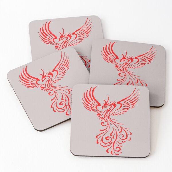 Item preview, Fictional Phoenix Creature In Flight Artistic Illustration Red designed and sold by taiche.