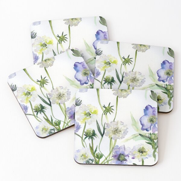 Item preview, scabiosa/ cold colors designed and sold by kosarandrea.
