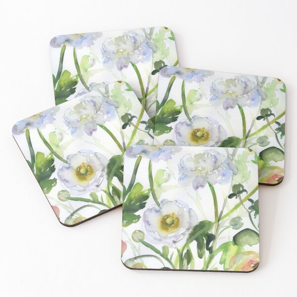 Item preview, ranunculus/ double white designed and sold by kosarandrea.