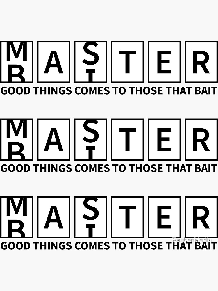 Master Baiter Double Meaning Fishing Design Sticker for Sale by