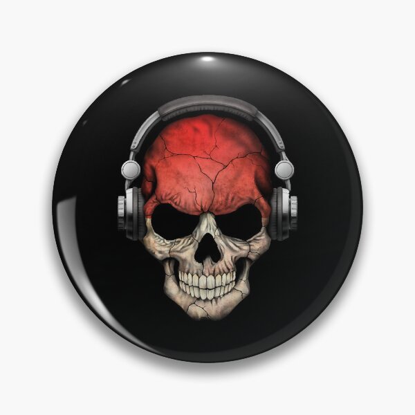 Item preview, Dark Skull Deejay with Indonesian Flag  designed and sold by TylerWhit53762.