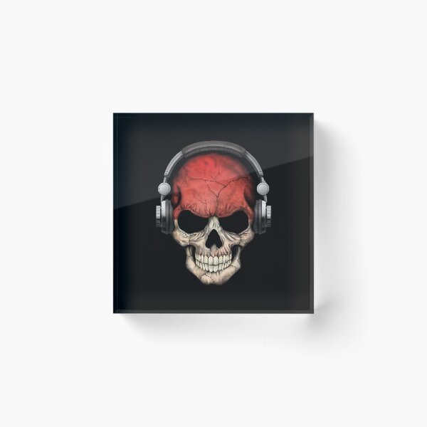 Item preview, Dark Skull Deejay with Indonesian Flag  designed and sold by TylerWhit53762.