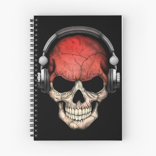 Item preview, Dark Skull Deejay with Indonesian Flag  designed and sold by TylerWhit53762.