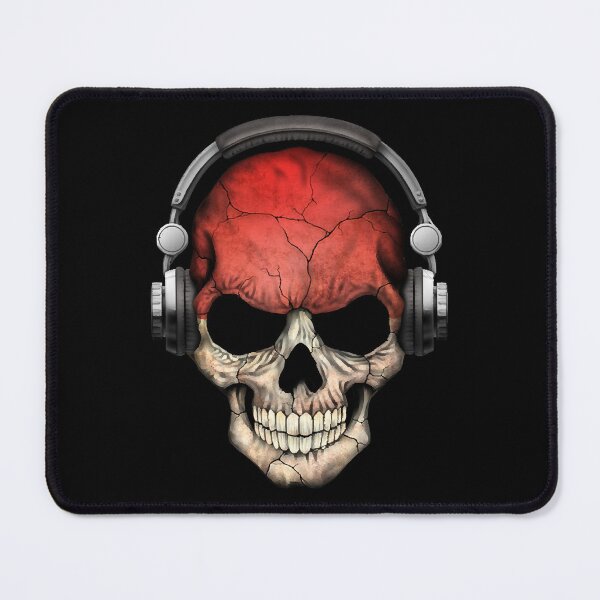Item preview, Dark Skull Deejay with Indonesian Flag designed and sold by TylerWhit53762.