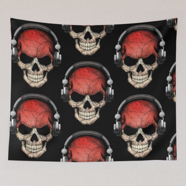 Item preview, Dark Skull Deejay with Indonesian Flag  designed and sold by TylerWhit53762.