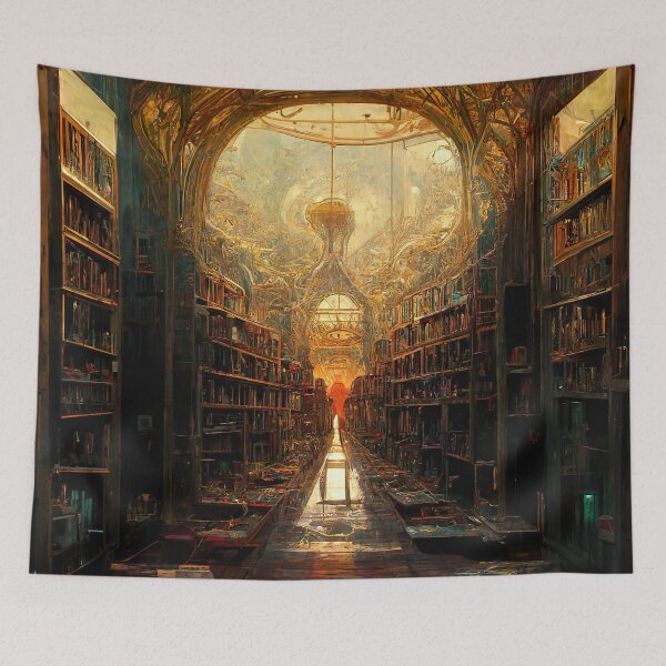 Item preview, Library at the end of time designed and sold by Gorilla-Prints.