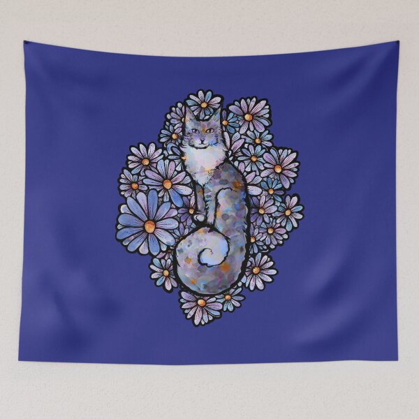 Item preview, Purple Maine Coon Floral designed and sold by FrictionMaxxing.