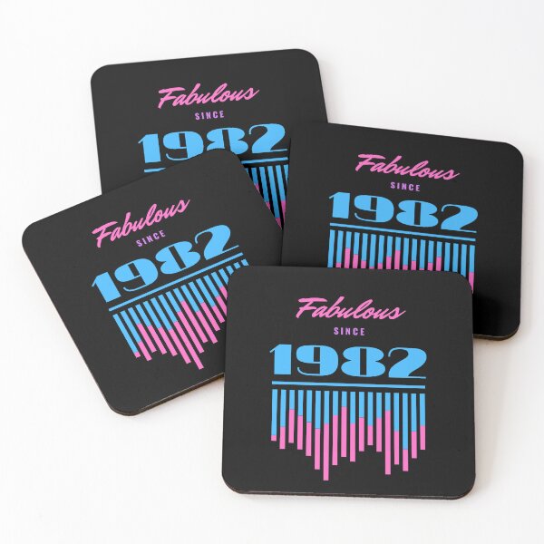 Item preview, Fabulous since 1982 retro style Pink and Blue designed and sold by TreetopStudios.