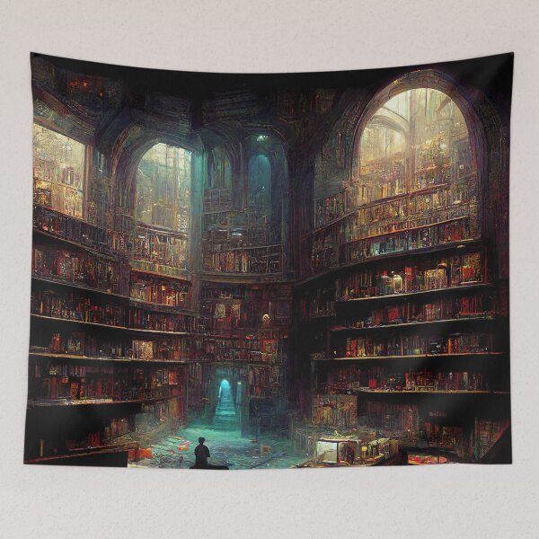 Item preview, Library at the end of time designed and sold by Gorilla-Prints.