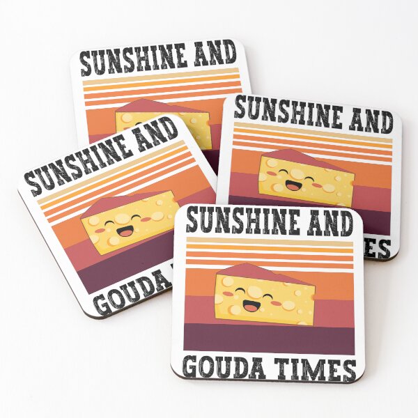 Item preview, Sunshine And Gouda Times Cute Funny Cheesy Puns  designed and sold by PearlMoonGrapes.