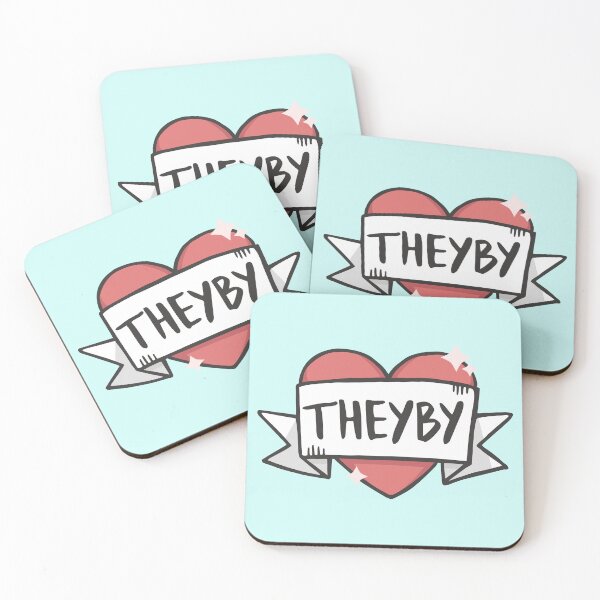 Item preview, Theyby (Non-Binary) Love Heart in Light Cyan designed and sold by LaurenTowner.