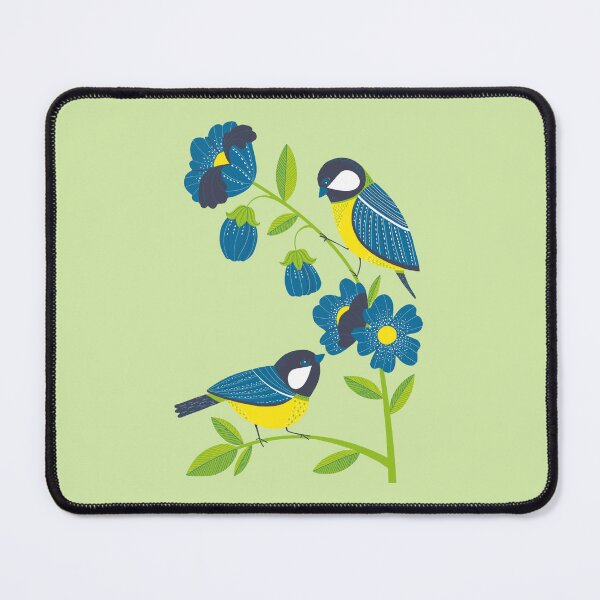 Item preview, bluebirds on bluebells flowers designed and sold by Angela Sbandelli.