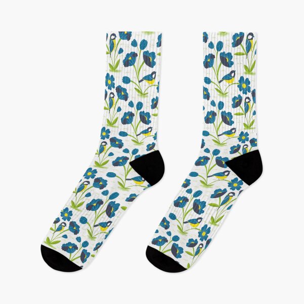 Item preview, bluebirds on bluebells flowers designed and sold by Angela Sbandelli.