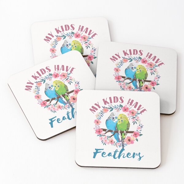 Item preview, My Kids Have Feathers Budgie Parakeet Mom Dad designed and sold by jaygo.