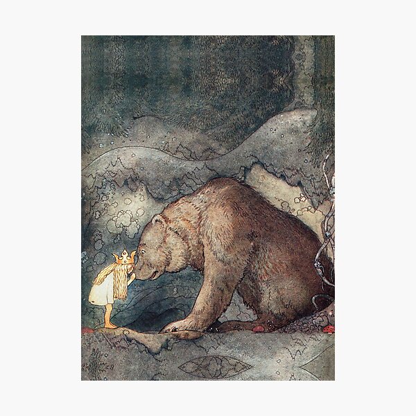 Poor Little Bear - John Bauer Bellas Glorious Adventure Photographic Print