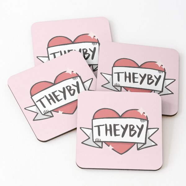Item preview, Theyby (Non-Binary) Love Heart in Light Pink designed and sold by LaurenTowner.