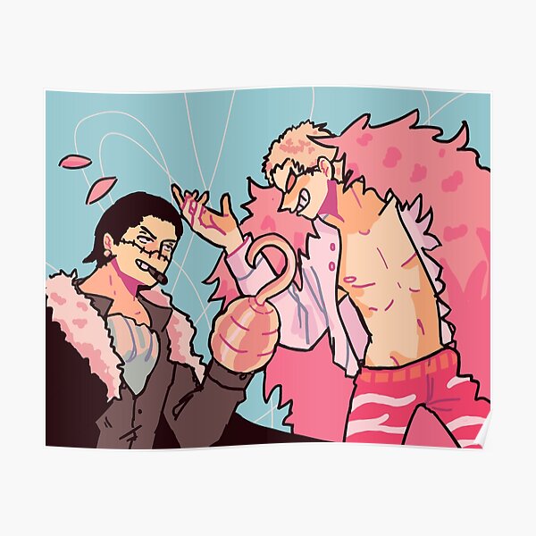 "Crocodiles vs. Doflamingo One Piece" Poster for Sale by SAACCI Redbubble