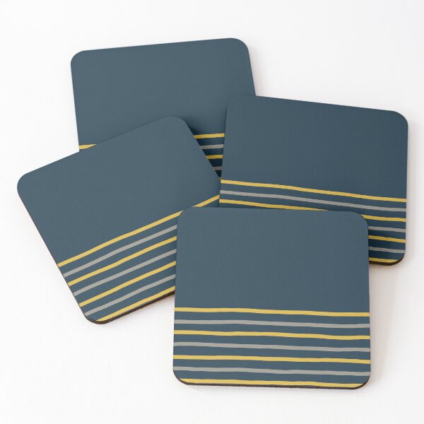 Item preview, Painted Stripe Cuff Minimalist Solid in Mustard Yellow, Grey, and Navy Blue designed and sold by kierkegaard.