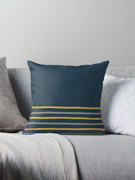 Item preview, Painted Stripe Cuff Minimalist Solid in Mustard Yellow, Grey, and Navy Blue designed and sold by kierkegaard.
