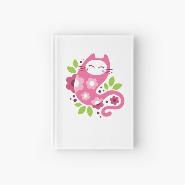 Cherry blossom cat Hardcover Journal