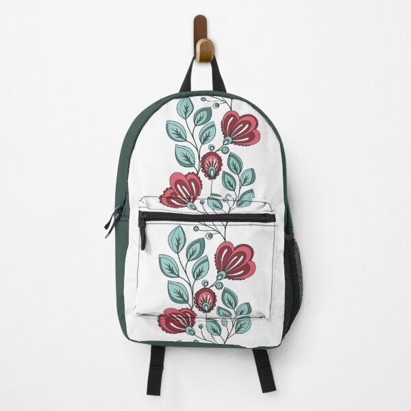 Item preview, Colored Striped Pattern with Vintage Floral Motifs designed and sold by lissantee.