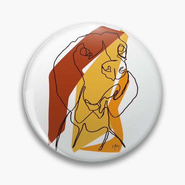 Item preview, Weimaraner Minimalism Mono Line Yellow Red Brown  designed and sold by MaleyLikeMaybe.