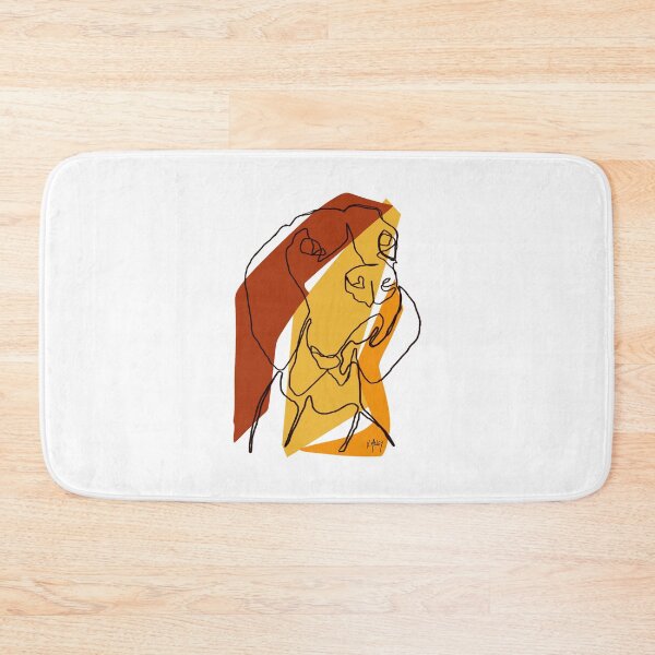Item preview, Weimaraner Minimalism Mono Line Yellow Red Brown  designed and sold by MaleyLikeMaybe.