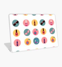 Cosmetics Set. Icons Set. Cosmetology. Fashion and Beauty. Perfume, Polish, Pomade. Female Beauty. Vector illustration. Flat Style Laptop Skin