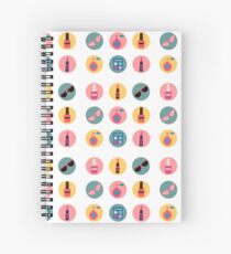 Cosmetics Set. Icons Set. Cosmetology. Fashion and Beauty. Perfume, Polish, Pomade. Female Beauty. Vector illustration. Flat Style Spiral Notebook