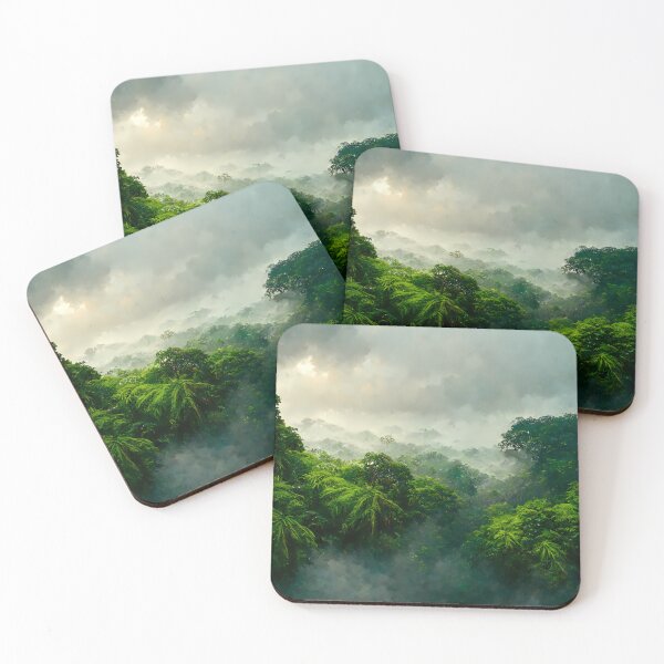 Item preview, Tropical Rainforest Landscape Painting designed and sold by endage.