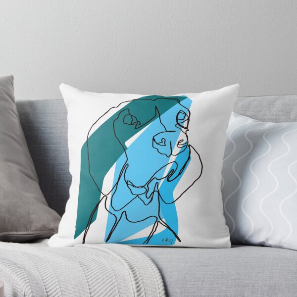 Artikelvorschau, Weimaraner Minimalismus Mono Line Blau entworfen und verkauft von MaleyLikeMaybe.