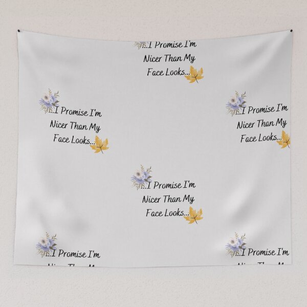 Item preview, promise I'm Nicer Than My Face Looks designed and sold by Glorious-Goods.