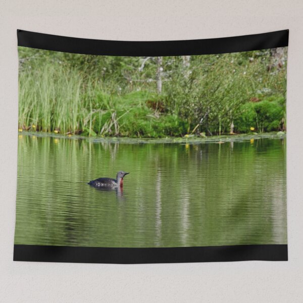 Item preview, Red-throated loon on bright green designed and sold by Jouko Lehto Photography.