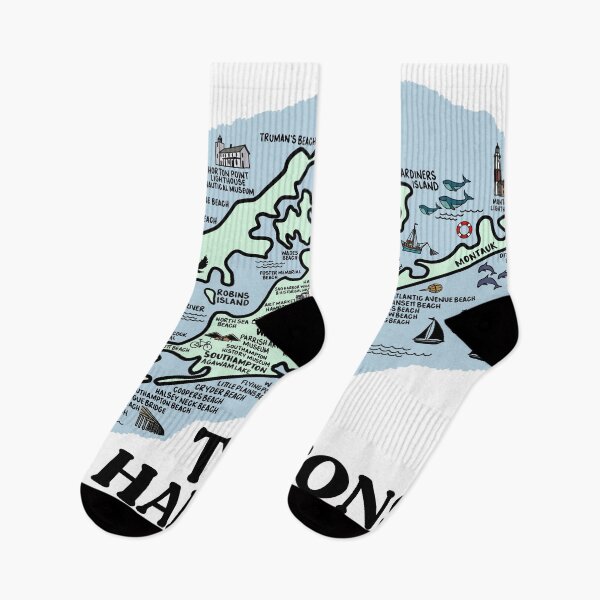 Item preview, The Hamptons Map Art designed and sold by fiberandgloss.