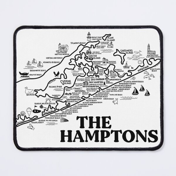 Item preview, The Hamptons Map Art designed and sold by fiberandgloss.