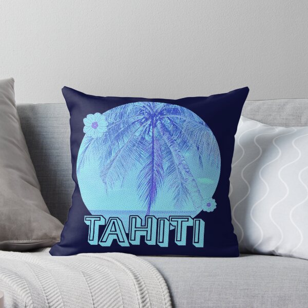 Item preview, Tahiti Palm Tree, Ocean and Flowers- French Polynesia designed and sold by madtoyman.