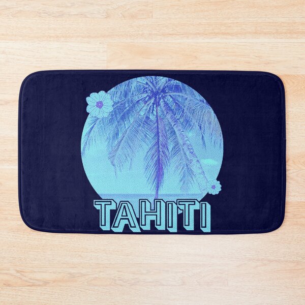 Item preview, Tahiti Palm Tree, Ocean and Flowers- French Polynesia designed and sold by madtoyman.