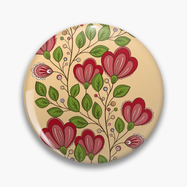 Item preview, Colored Striped Pattern with Vintage Floral Motifs designed and sold by lissantee.
